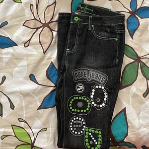 y2k lowrise pepe jeans w detailing